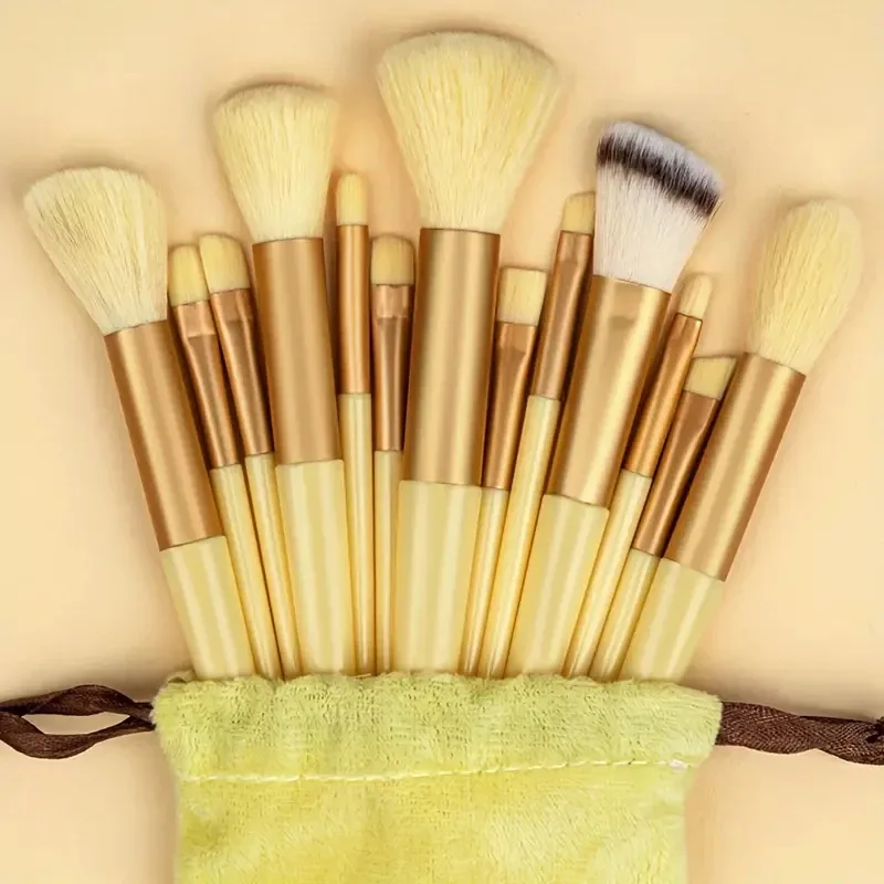 13Pcs Makeup Brushes Tool Set Cosmetic Powder Eye Shadow Foundation Blush Blending Beauty Make Up Brush For Makeup Starters Gift — image 14