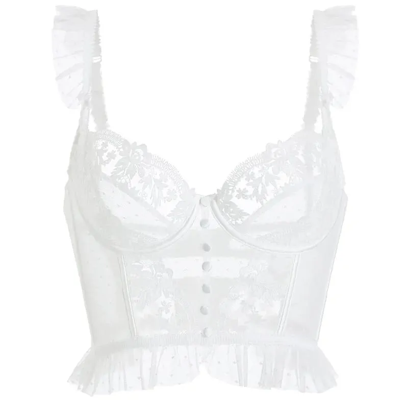  Dentelle Française Ultra Fine Soutien-Gorge Transparent Sans Armatures Guêpière Brodée String Effet Affinant Taille S-XL ABC — image 7