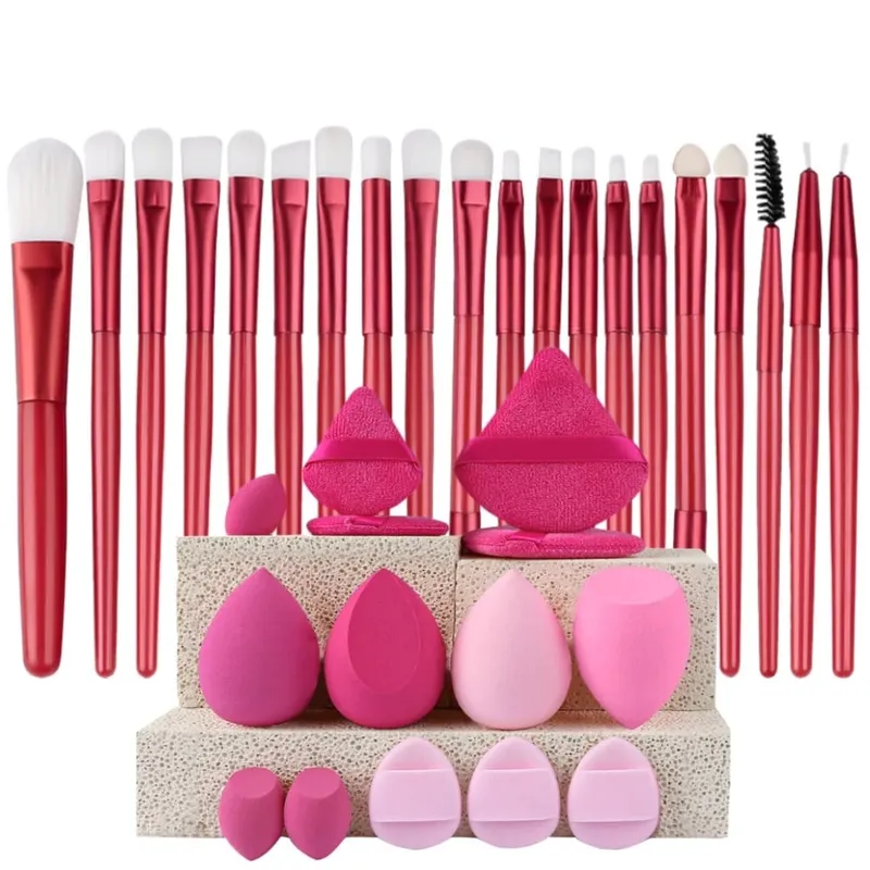 20pcs Makeup Brush Set Soft Fluffy Cosmetic Foundation Powder Eyeshadow Kabuki Blending Make Up Brush Beauty Tool Makeup Sponge — image 20