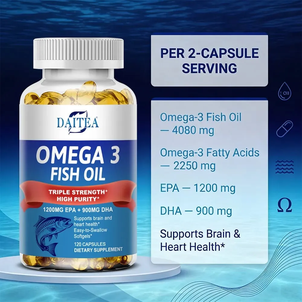 Óleo de peixe ômega 3 - para o sistema nervoso, antioxidantes para a saúde da pele e do cabelo - fácil de engolir — image 6