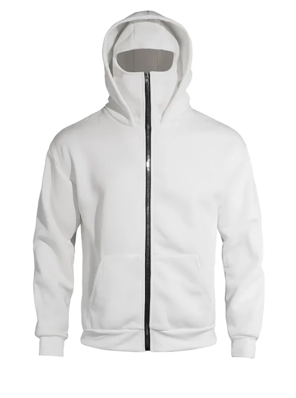 Autumn Men's Double-Layer Hooded Zip-Up Sweatshirt Loose Casual Fit with Front Pockets Ideal for Outdoor and Streetwear Style — image 4