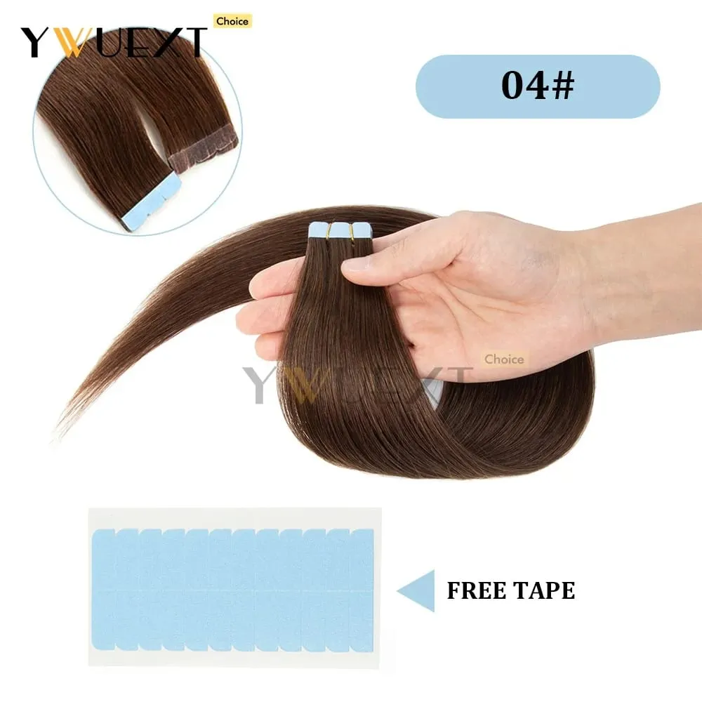 Mini Tape in Human Hair Extensions Natural Straight For Women 12inch-20inch 12.5g-20g Easy to Wear 10pcs/pack Salon Quality — image 11