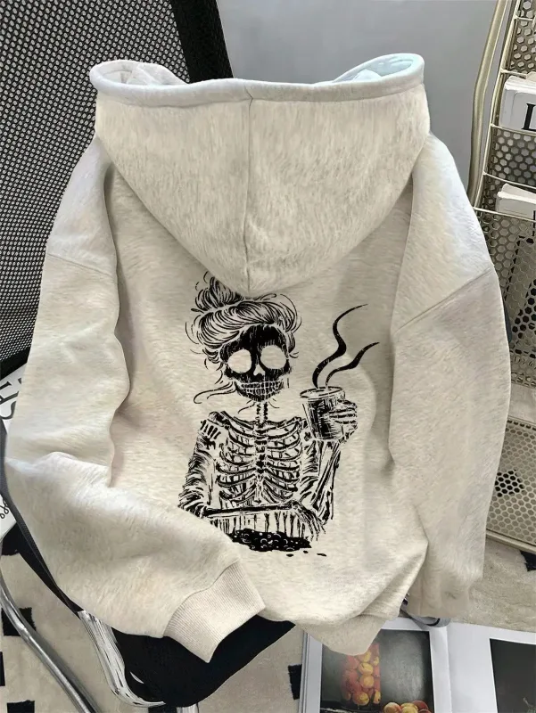 Autumn winter men's and women's kangaroo pocket hooded long sleeved hoodie with multiple prints trendy and fashionable hip-hop