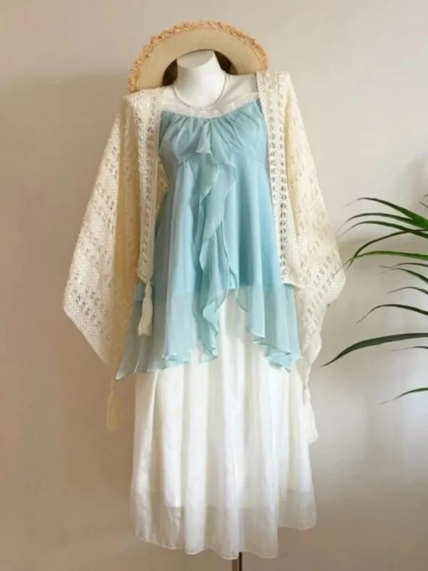 2026 mulher japonesa doce renda flor y2k estética bandagem vestidos grunge harajuku sem mangas retalhos vestido vintage chique — image 5
