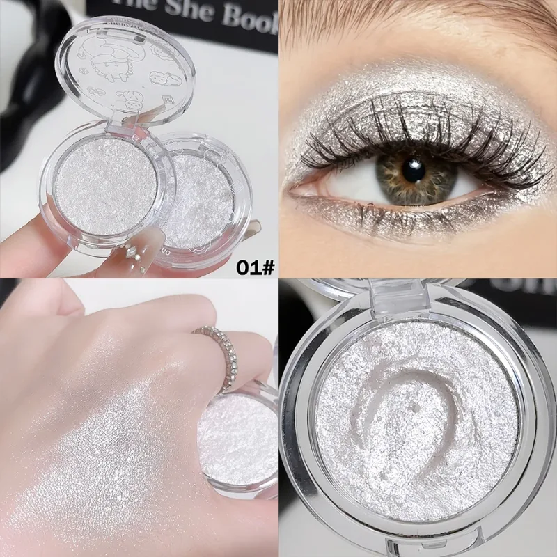 Muge Leen Long Lasting Single Eye Shadow Three Textures for Eye Makeup & Facial Brightening Cosmetic Gift — image 3