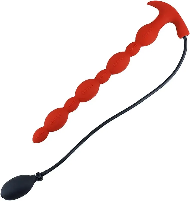 Extra Long Inflatable Anal Beads Butt Plug Dildo Huge Silicone Adjustable Size Big Thick 4 Balls Bead with T-Base Adult Sex Toys
