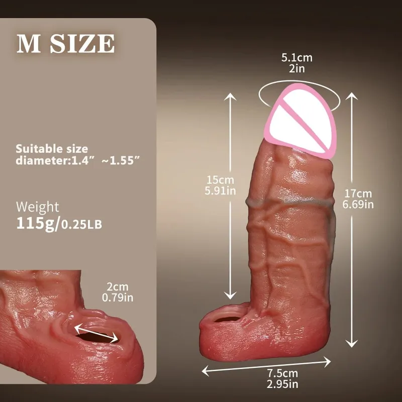 Mga Laruang Sex ng Lalaki na Reusable Realistic Stretchable Silicone Penis Ring Cock Ring Delay Ejaculation Semen Lock Ring Mga Sex Toys para sa Lalaki Penis Sleeve Soft Penis Dildo Locking Ring At Makatotohanang Texture Sheath Cock Ring Penis Angkop Para sa Mga Lalaki Mag-asawa Se — image 10