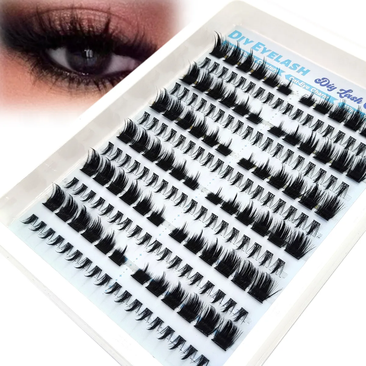 New Dramatic Lash Cluster Lash Extension Bottom Lash Artificial Mink Strip Single Lash Cat Eye Lash Extension DIY Fairy — image 3