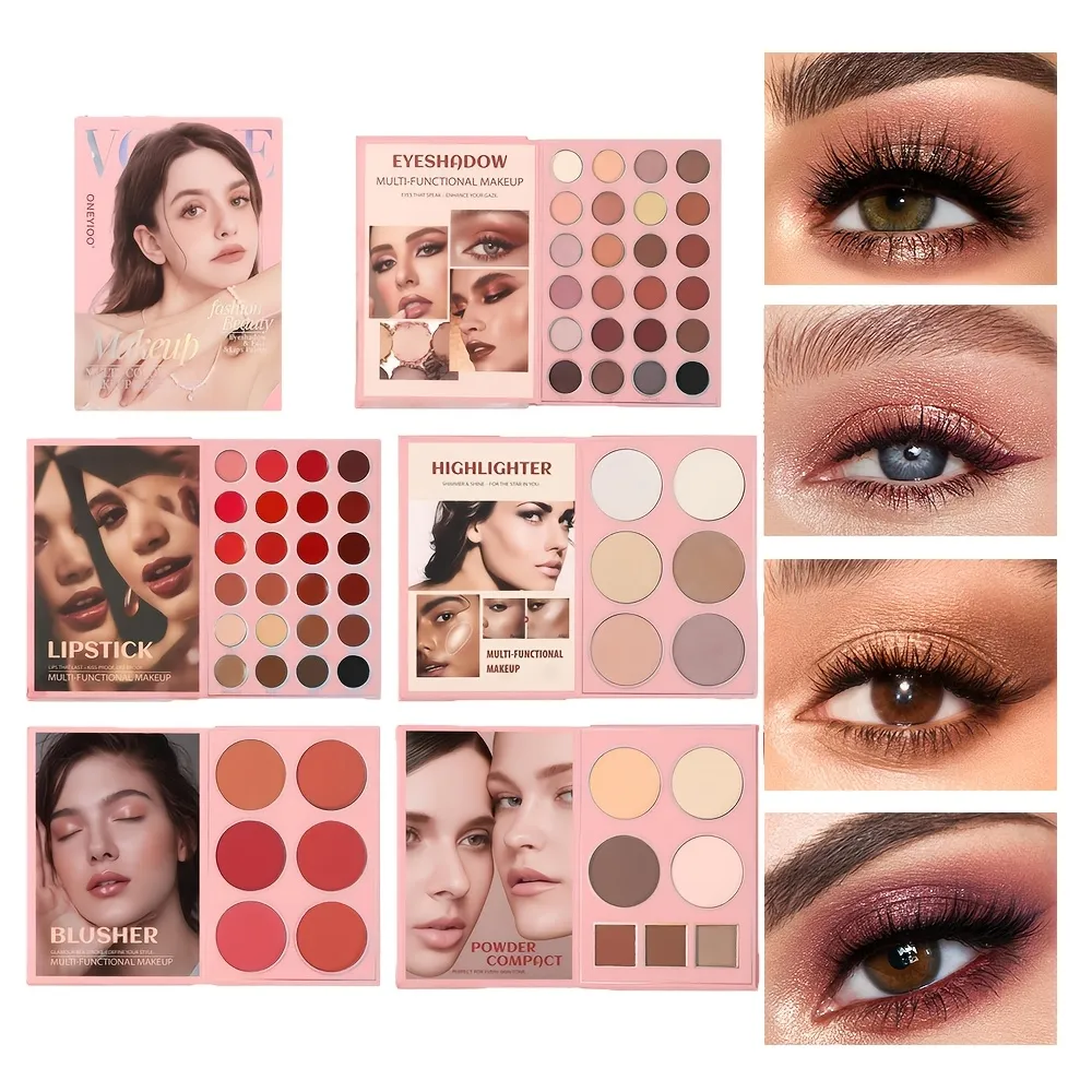 Book Style Eye Shadow Plate Natural Brown Matte Fine Flash Eye Shadow Waterproof Durable and Easy to Use Portable Travel Makeup Gift Suitable for Women's Holiday — image 2