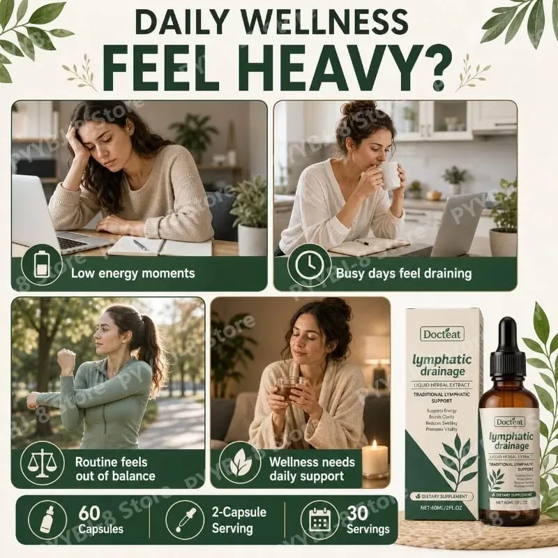 Lymphatic Drainage Drops 60ml Supplement Help Bloat Relief & Immune System Health with Cleavers Red Clover and Stillingia Root — image 5
