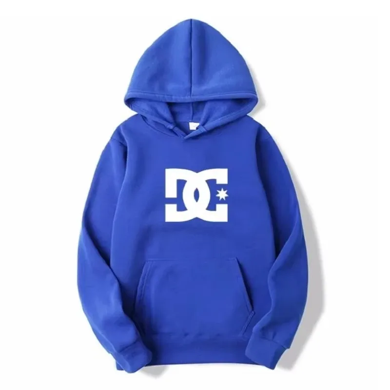 DC Letter Luvtröja för män Mode för män och kvinnor Enkel långärmad tröja Höst och vinter Street Trend Stor Gym Hoodie — image 2