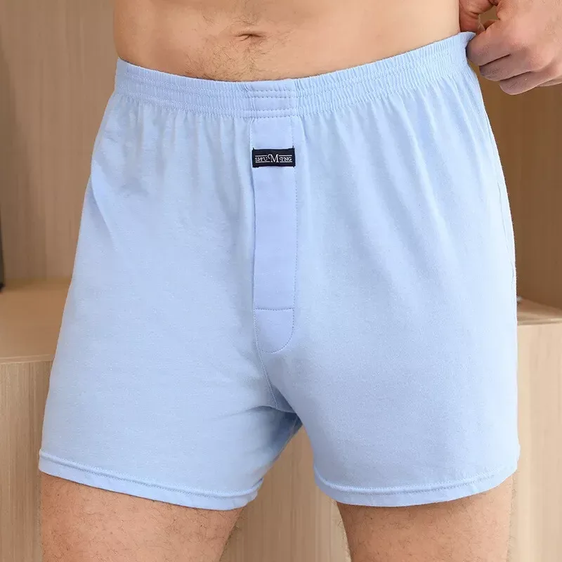 Herr Boxer Trosa Lot Kalsonger Lös Stor Kort Bomull Plus Size Underkläder För Herr Boxerbyxor Solid Mellan Herr Boxer — image 11