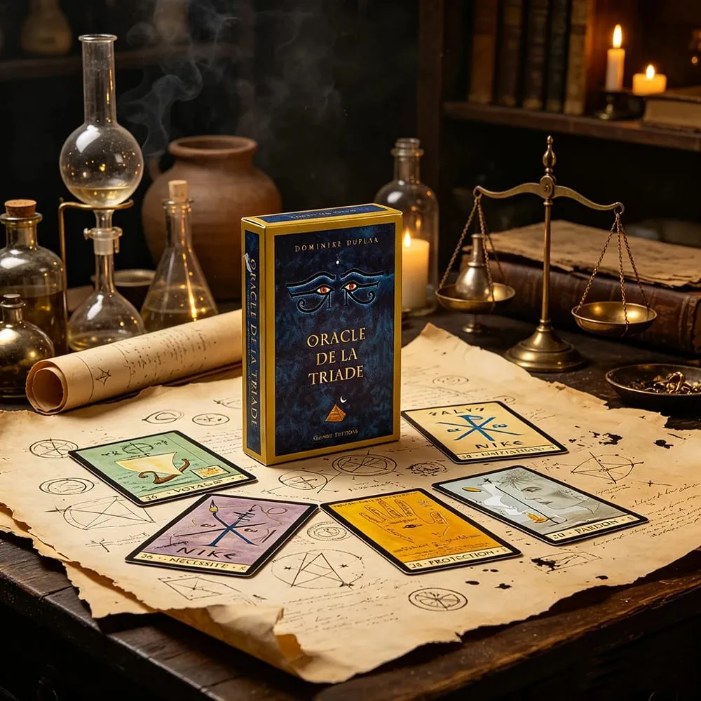 Oracle De La Triade French Version Oracle Cards Ancient Egyptian Mystic Divination Deck Spiritual Fortune-Telling Cards Game — image 4