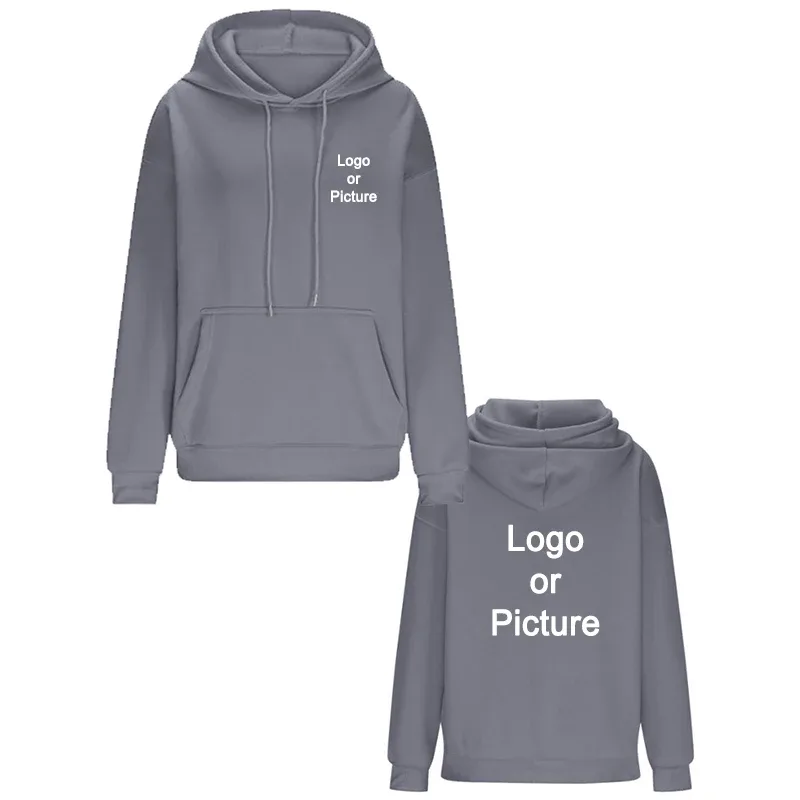 Gör-det-själv-design Oversize-huvtröjor Dammode Skräddarsytt tryckt lös långärmad axel Drop Cuff Sweathsirts Pullovers Sudadera — image 19