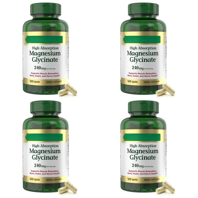Magnesium Glycinate Capsules High Absorption Supports Muscle Relaxation Supports Bone Health 120 Capsules for Adults — image 11