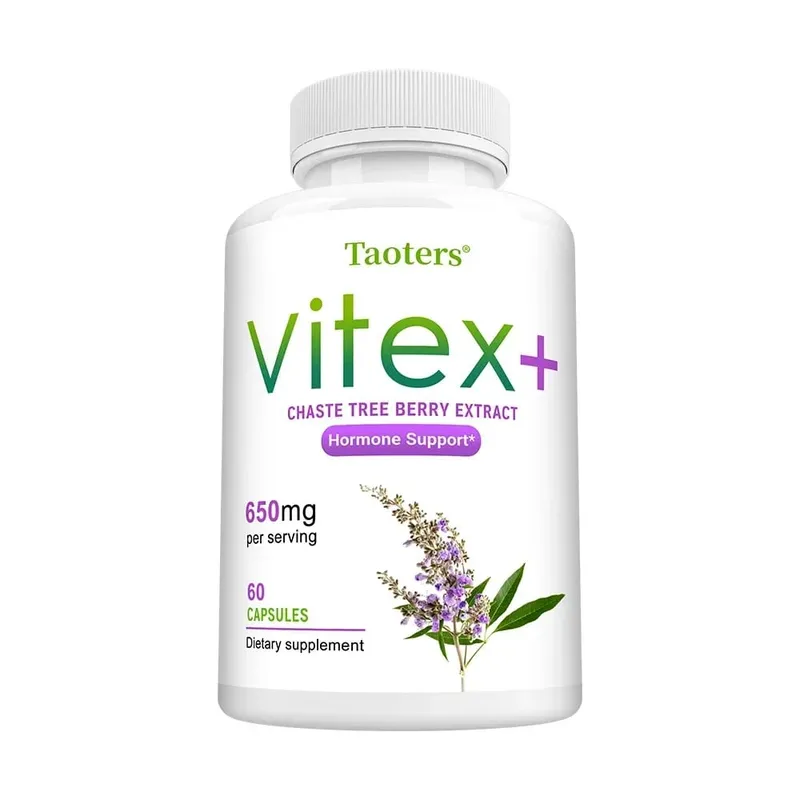 Organic Vitex Chaste Tree Berry Extract Capsules - 650mg Hormone Balance for Women Menopause/PMS Support Mood & Skin Health — image 8