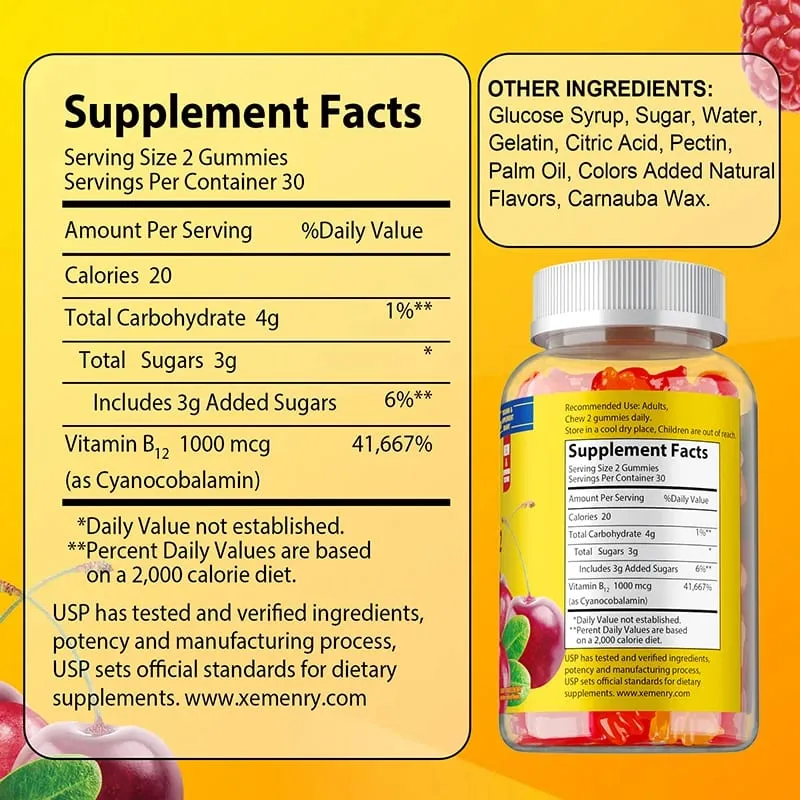 Vitamin B12 Gummies - It Helps Maintain Energy Boosts Metabolism and Supports Bones and The Immune System — image 2