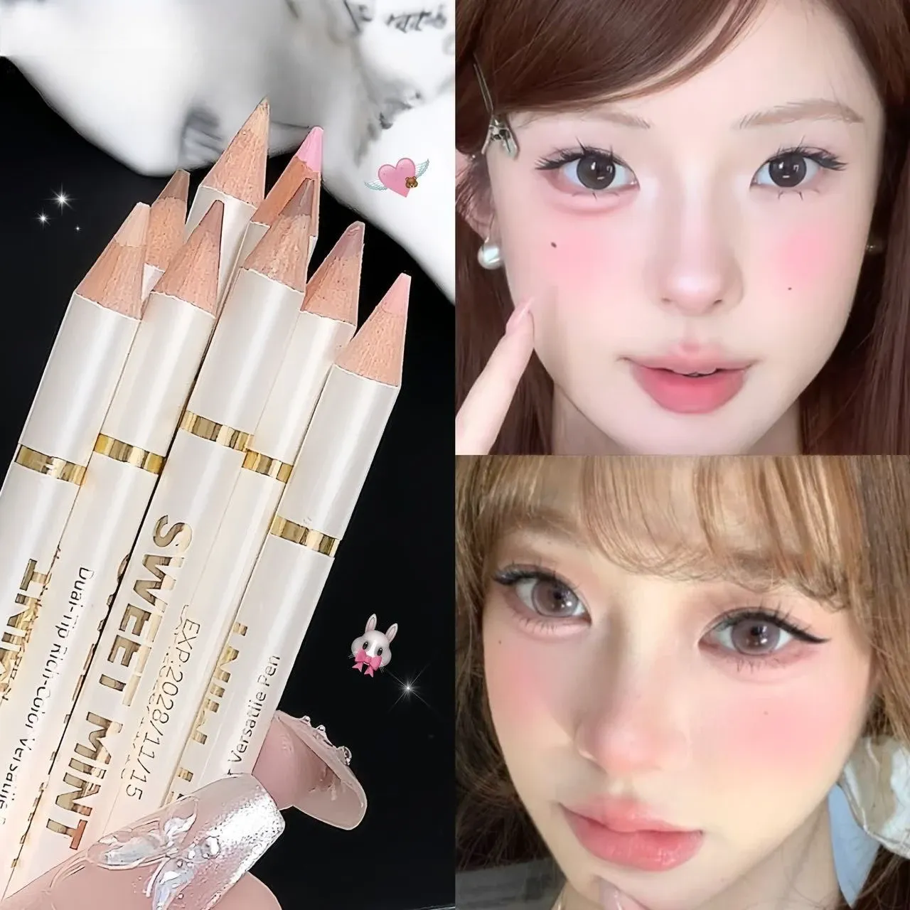 Double-Ended Lying Silkworm Pen Under Eye Liner Brighten Shadow Makeup Pencil Nude Pink Beige Lower Eyelid Highlighter Contour — image 3