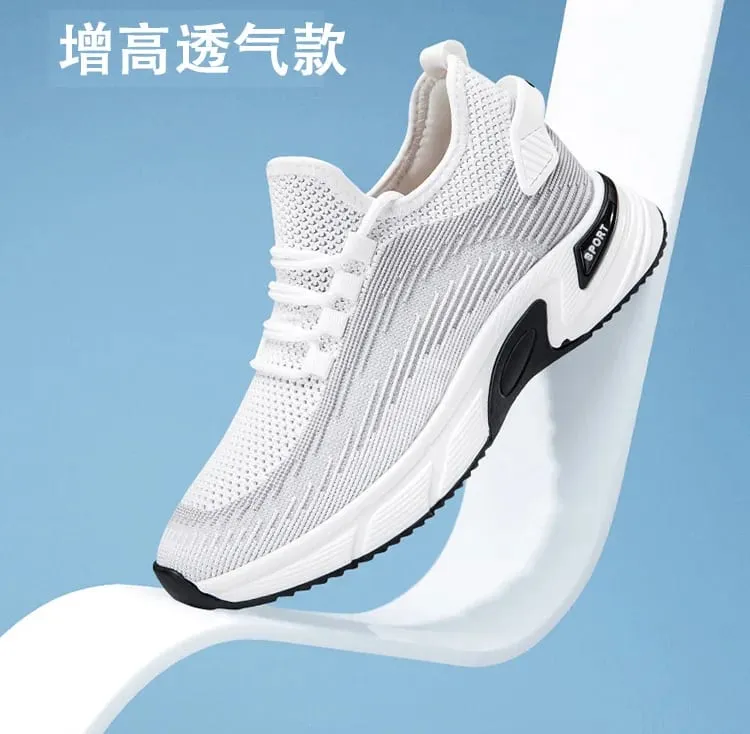 Elevator Shoes Invisible Heightening 8cm. Breathable Mesh Fabric Sports Shoes Heightening Inside for Men's Shoes Size 6cm — image 8