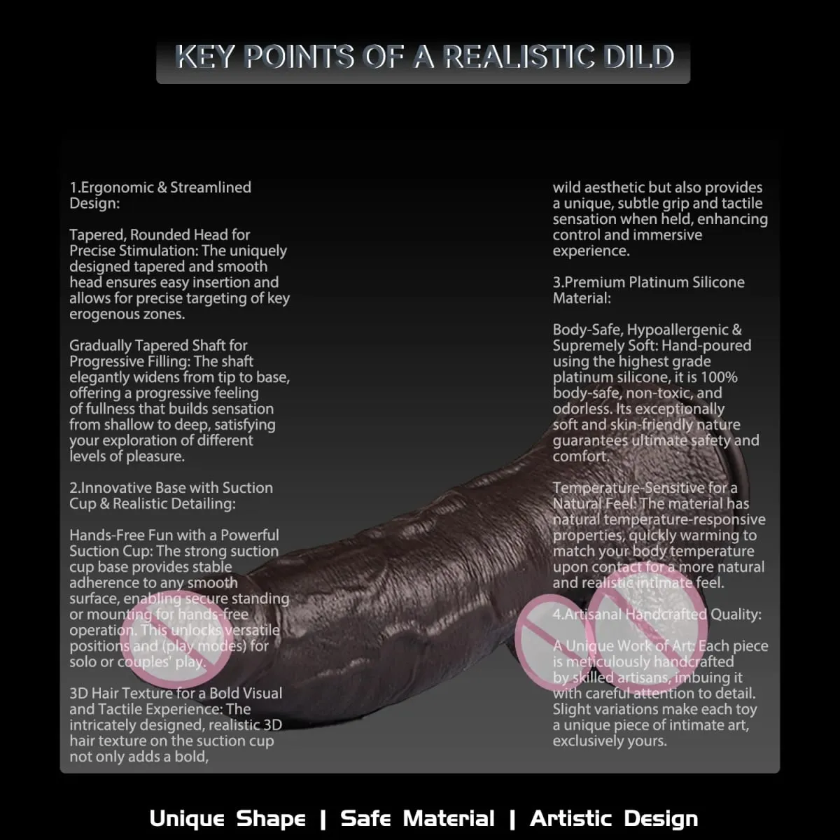 Bearboy Soft Silicone Dildo Vibrator Real Feeling G-Spot Stimulator for Women Sexual Accessory — image 5