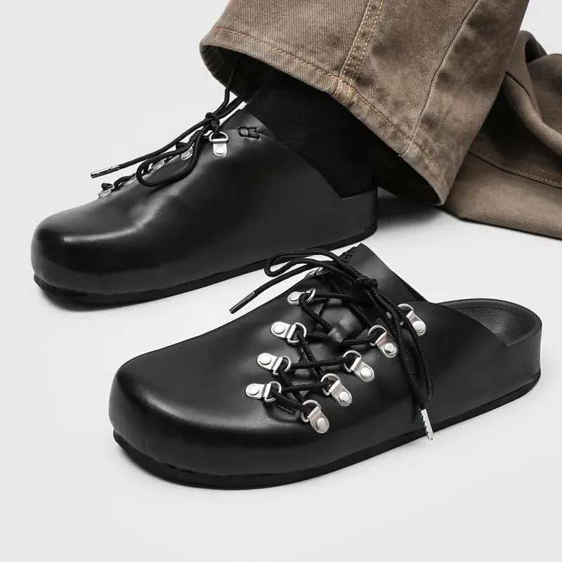 Mens Leather Loafers Non Slip Walking Flats Light Breathable Outdoor Slip on Casual Shoes for Male Work Office Driving Sneakers — image 5