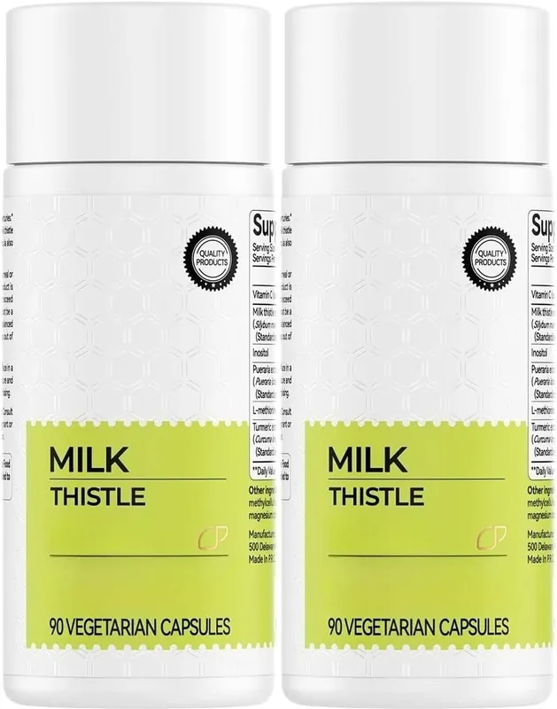 Silymarin Milk Thistle 300mg Extract with Vitamin C Inositol & Pueraria Liver Detox & Repair Support Antioxidant Support 90 PCS