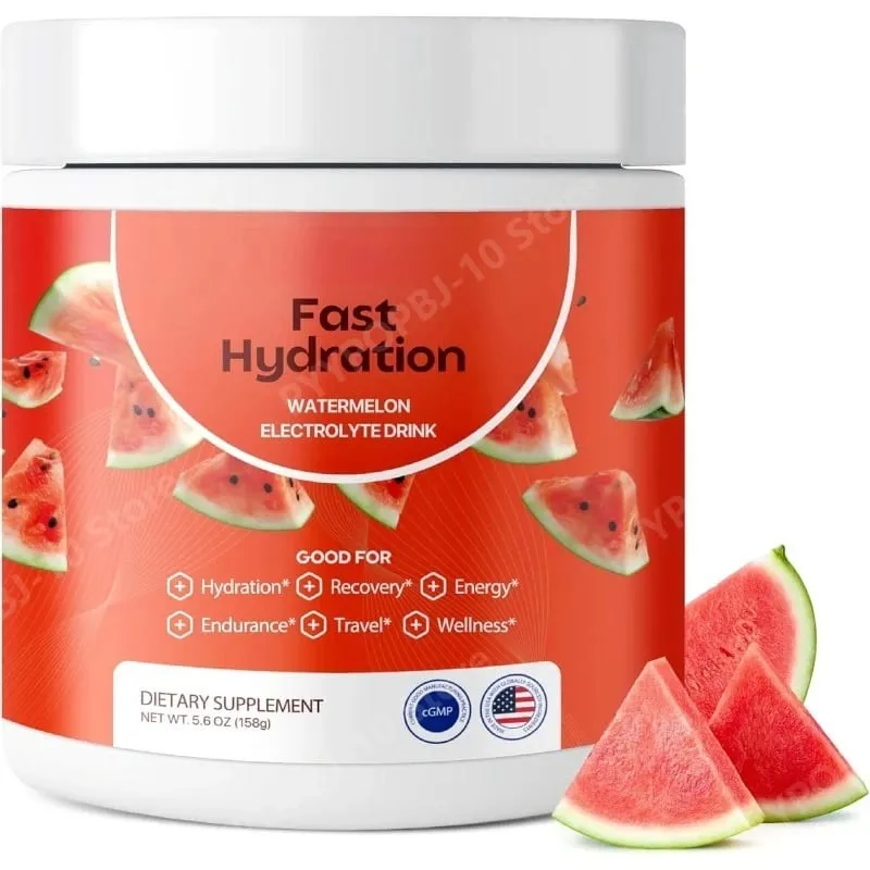 Electrolyte Supplements Watermelon Flavor Sugar Free Hydration Mix with Sodium Potassium Magnesium Calcium Travel Jar — image 1
