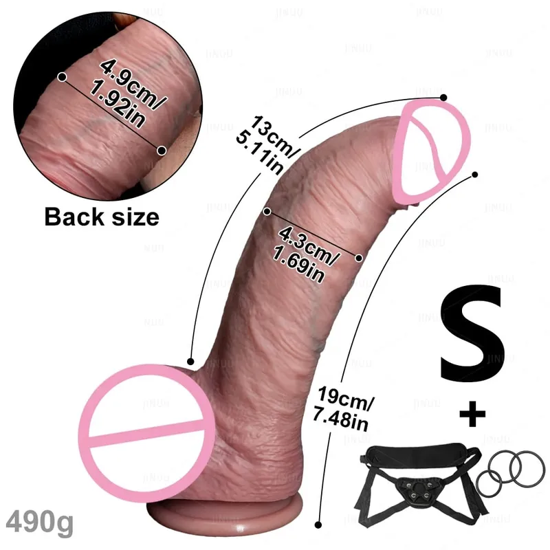 Thick Dildos Realistic Silicone Strapon Dildo Women Sex Toys G-spot Masturbation Big Penis Dick Strap on Anal Dildo Lesbian 18+ — image 12