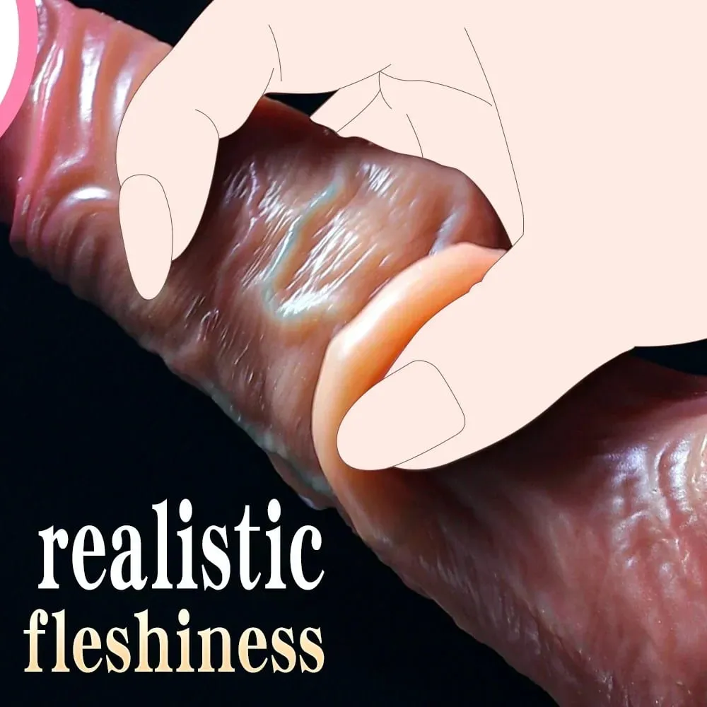 Realistisk dildo för kvinnor Gay hud glidande Förhud Sexmaskin Dick Anal Onani Strapon Big Penis Dildos Sexleksaker för vuxna 18 — image 4