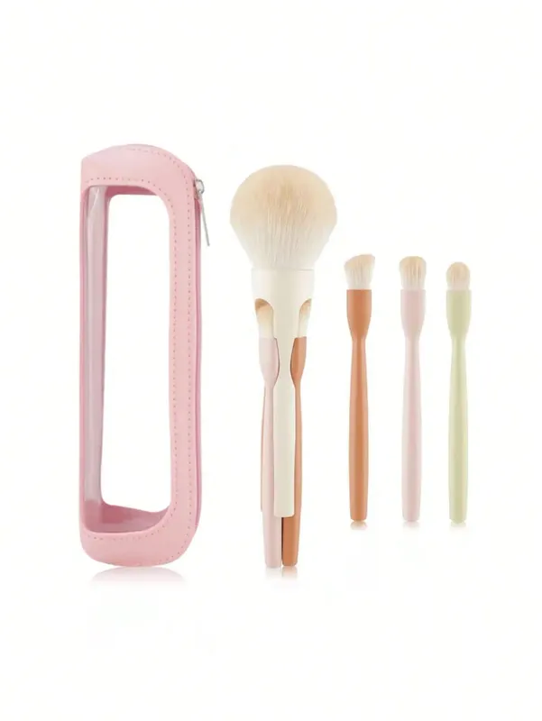 4-Piece Makeup Brush Set Featuring Professional-Grade Brushes Made from High-Quality Synthetic Fibers for a Luxurious Feel. — image 9