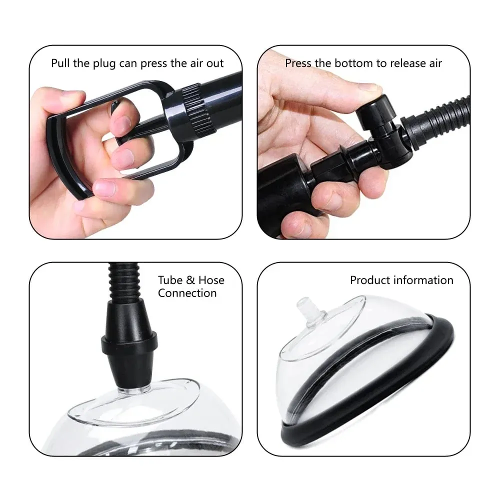 Manual Vagina Pump Female Breast Massager Pussy Pump Breast Sucking Massager Vaginal Clitoral Suction Cup Women Adult Sex Toys — image 4
