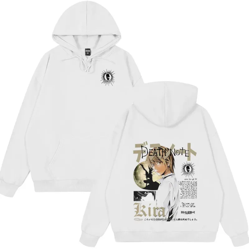 Japan Anime Death Note Yagami Light Tops Men High Quality Cotton Clothes Fashion Hip Hop Couple Hoodies Winter Funny Streetwear — image 3