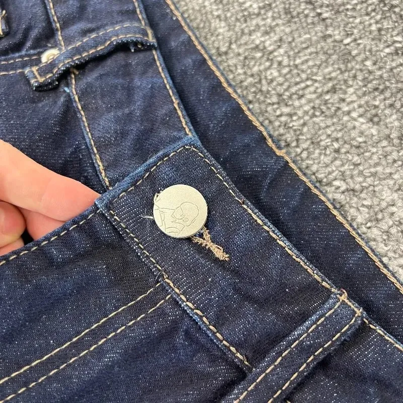 Heavy Embroidery Flowers Derschutze Mens Jeans Men Women 1:1 Best Quality Vintage Derschutze Womens Straight-leg Denim Pants — image 6