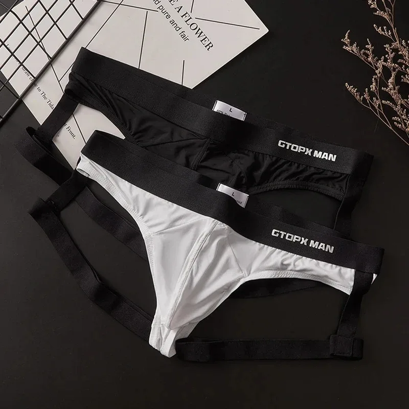 Sexy Men's Jockstrap Breathable Panties Bulge Pouch Briefs Elastic Backless Jockstrap Briefs Underpants Underwear Pump Man — image 5