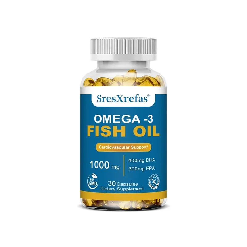 Fish Oil 1000 Mg | Omega 3 + EPA & DHA | Brain Heart Joints Skin and Immune Support | 120 Count Non-GMO Softgels Supplements