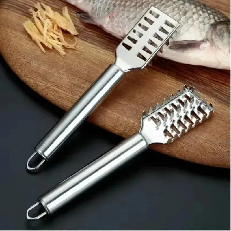 1PC Stainless Steel Fish Scale Knife Scale Scraper Sawtooth Scraping Boning Filleting Cut Scrape Dig Maw Knife — image 8