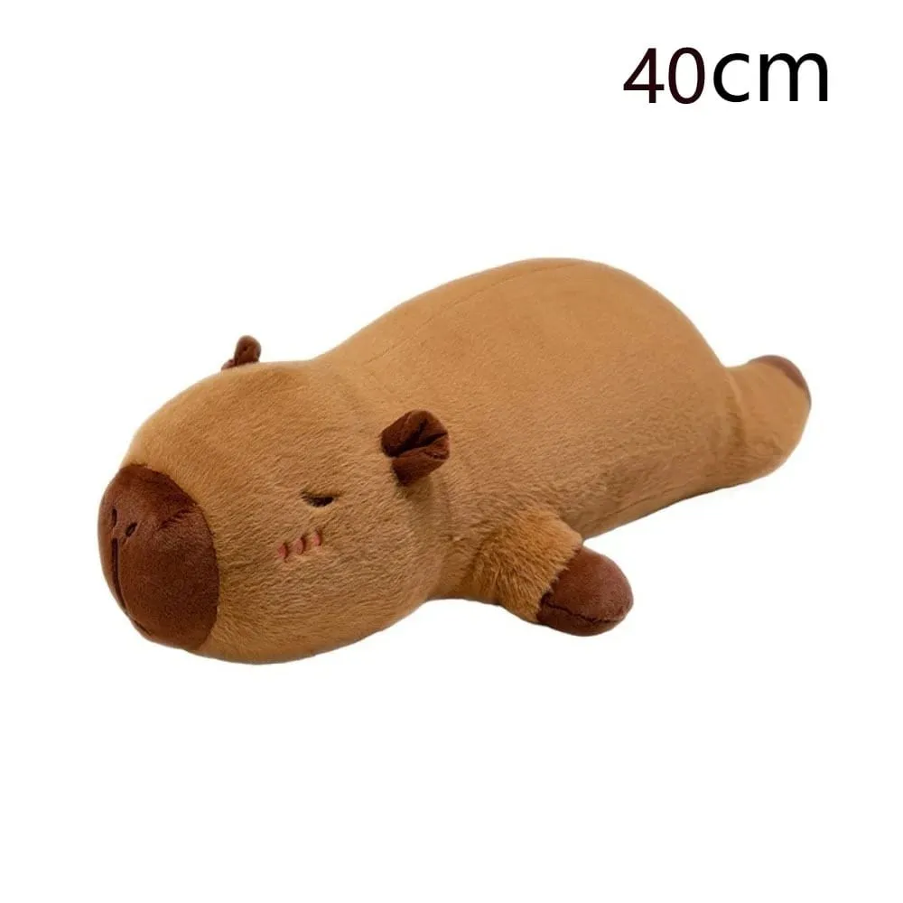 50/70/90cm Cartoon Stuffed Capybara Plush Toy Giant Bed Long Pillow Sleep Creative Rectangle Cushion Home Decor