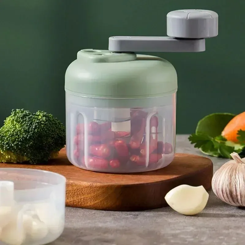 Multifunctional Vegetable Chopper Small Food Processor Manual Hand-Cranked Food Chopper Mincer Tool Garlic Kitchen Gadgets — image 2