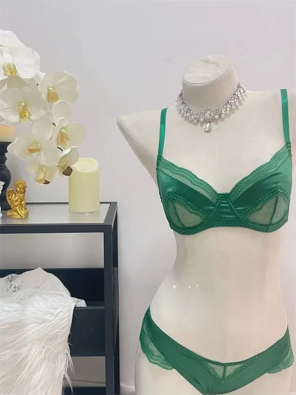 Women French Satin Lace Bra 32-38 Ultra Thin Minimizer Underwire Bra Side Support Anti Sag Lingerie Gather Chest Daily Underwear — image 12