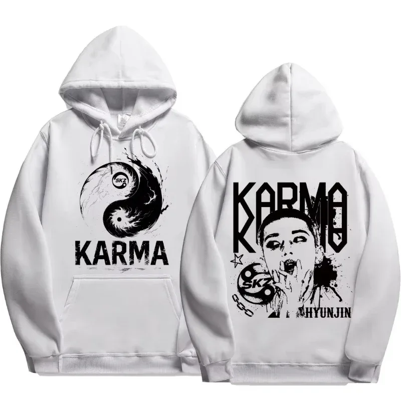 KPOP's fourth album KARMA printed men's hoodie FELIX HAN BANGCHAN CHANGBIN HYUNJIN LEE fashion hoodie — image 11