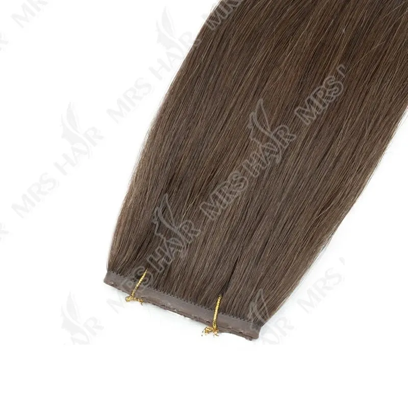 XO Twin Tabs Butterfly Hair Weft Extensions Human Hair Double Injected PU Weft Hole Flat Twin Tabs Real Natural Microlink Hair — image 10