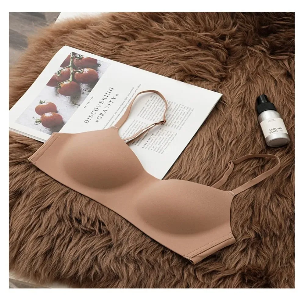 Soft Comfort Wireless Bra Breathable Fabric Elastic Material Push Up Bra Thin Cup Non-Wire Seamless Bra Lingerie Beauty