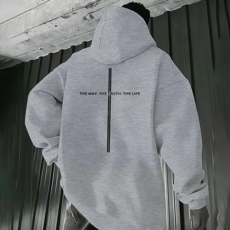 Christianity Jesus Men Women Hoodies Luminous Style Letter "The Way The Truth The Life" Casual Hoody Unisex Bible Verses Hoodie — image 6