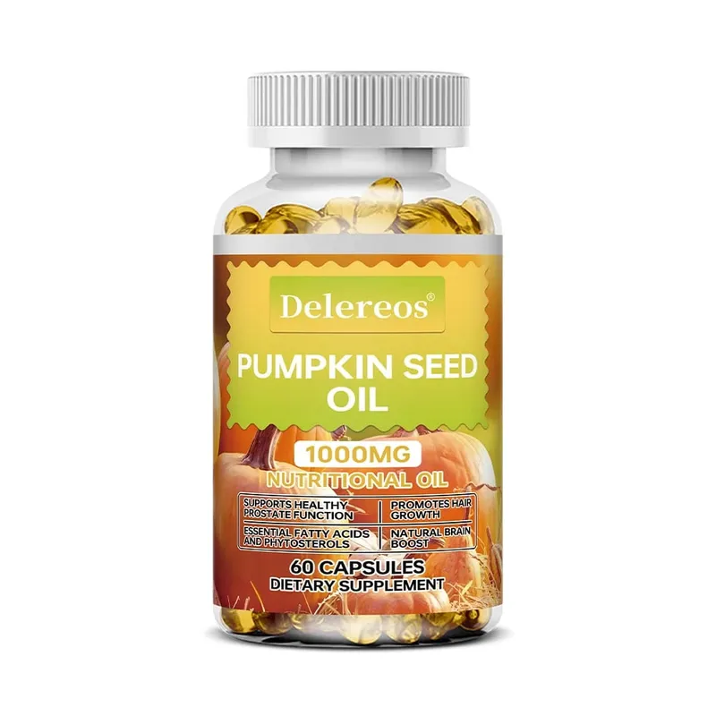 Pumpkin Seed Oil Capsules 1000mg Sinusuportahan ang Prostate Urinary Bladder at Kalusugan ng Buhok para sa Mga Lalaki Cardiovascular Health Non-GMO — image 9