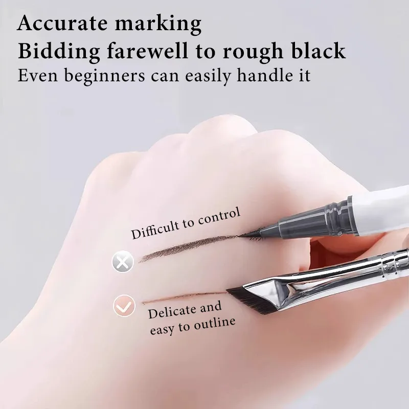 1/2/3PCS Professional Ultra Thin Angled Eye Liner Brush Fine Angle Flat Eyebrow Contour Makeup Detail Brushes Face Makeup Tools — image 5