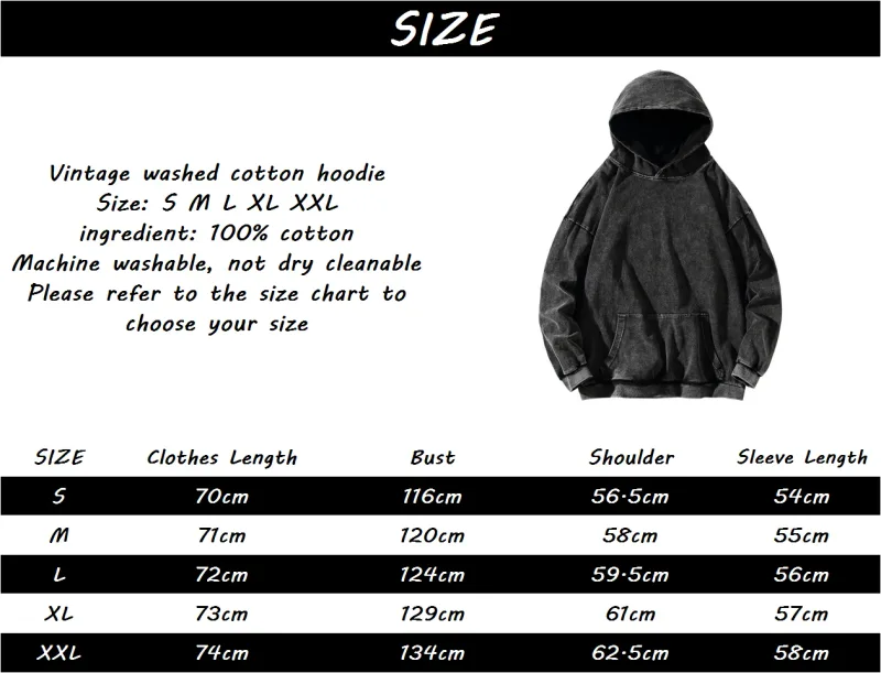 Anime Re:Zero Ram Gothic Hoodies Vintage Washed Streetwear Lalaki Babae Damit Taglagas Mahabang Manggas Oversized 100% Cotton Hooded Top — image 6