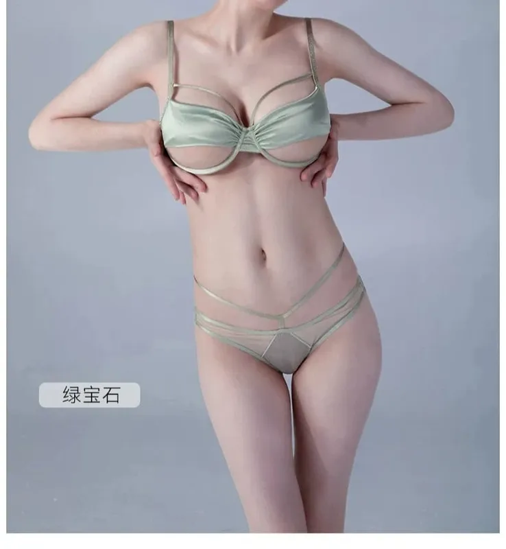 Ladies New Thin Cup Slimming Lingerie Set Soft underwire Push Up Bra Minimizing Effect Gathers Side Bulge Anti Sagging Soft — image 10