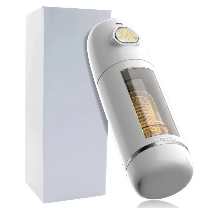 Fully Automatic APP Male Rotary and Telescopic Masturbation Device Penile Desensitization Delay Training Device Adult Sex Toys