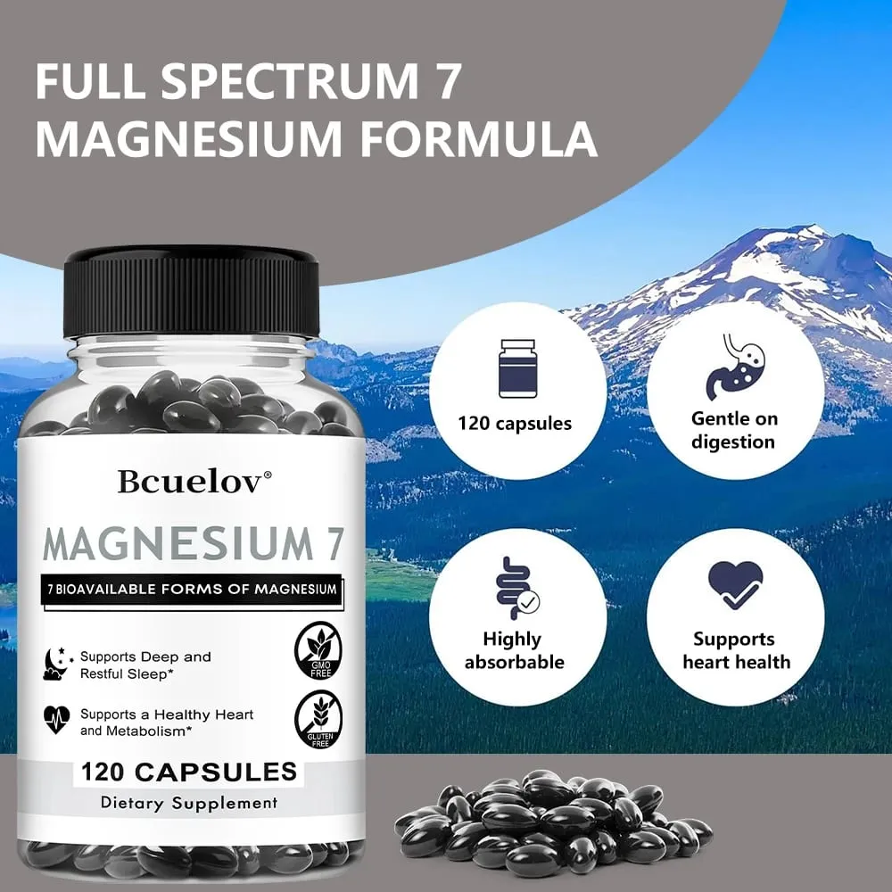 7 in 1 Magnesium Complex High Absorption Supports Energy Relaxation Promotes Healthy Sleep Helps Muscle Support Supplements — image 3