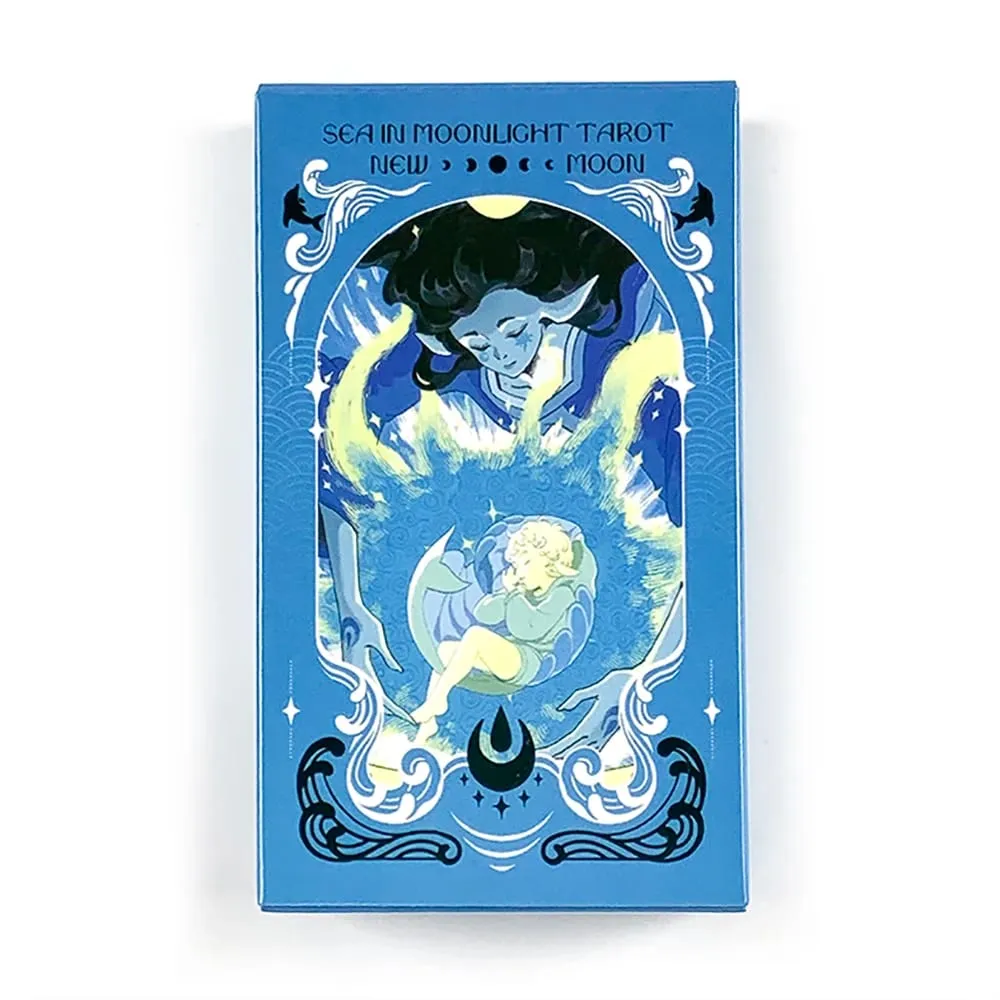 Cartes de Tarot Sea in Moonlight 78 cartes Version anglaise jeux de société de divination parfaits pour la guérison émotionnelle et la lecture intuitive